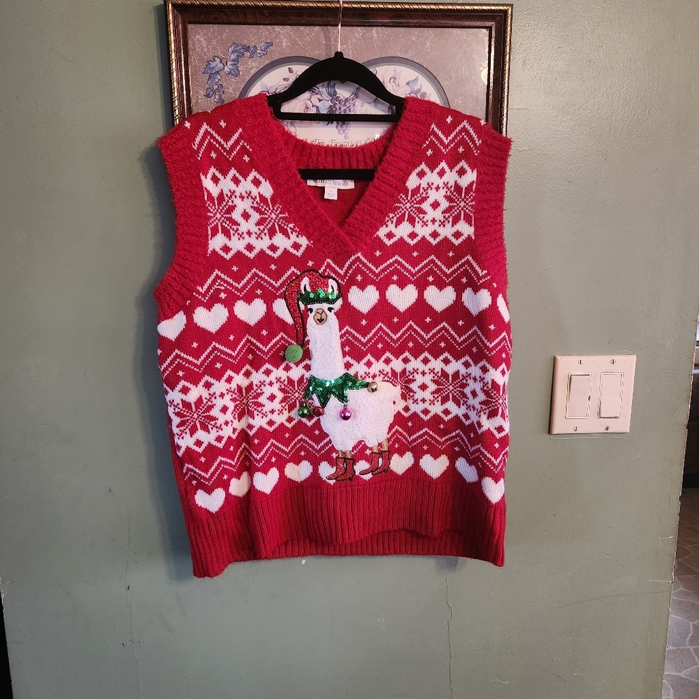 Ugly Christmas Sweater Llama Vest